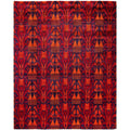 Overdyed Hand Knotted Wool Modern Contemporary Red Area Rug 8 0 X 10 0