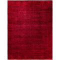 Overdyed Hand Knotted Wool Modern Contemporary Red Area Rug 9 2 X 12 1
