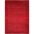 Overdyed Hand Knotted Wool Modern Contemporary Red Area Rug 9 2 X 12 5