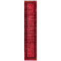 Overdyed Hand Knotted Wool Modern Contemporary Red Runner 2 6 X 12 3