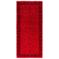 Overdyed Hand Knotted Wool Modern Contemporary Red Runner 2 8 X 6 0