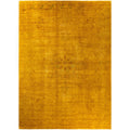 Overdyed Hand Knotted Wool Modern Contemporary Yellow Area Rug 10 2 X 14 2