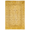 Overdyed Hand Knotted Wool Modern Contemporary Yellow Area Rug 4 8 X 6 10
