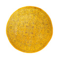 Overdyed Hand Knotted Wool Modern Contemporary Yellow Area Rug 8 2 X 8 2