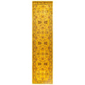 Overdyed Hand Knotted Wool Modern Contemporary Yellow Runner 2 6 X 10 2