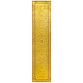 Overdyed Hand Knotted Wool Modern Contemporary Yellow Runner 2 7 X 11 8