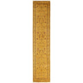 Overdyed Hand Knotted Wool Modern Contemporary Yellow Runner 2 7 X 12 4