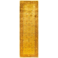 Overdyed Hand Knotted Wool Modern Contemporary Yellow Runner 3 2 X 9 10