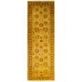Overdyed Hand Knotted Wool Modern Contemporary Yellow Runner 3 2 X 9 5