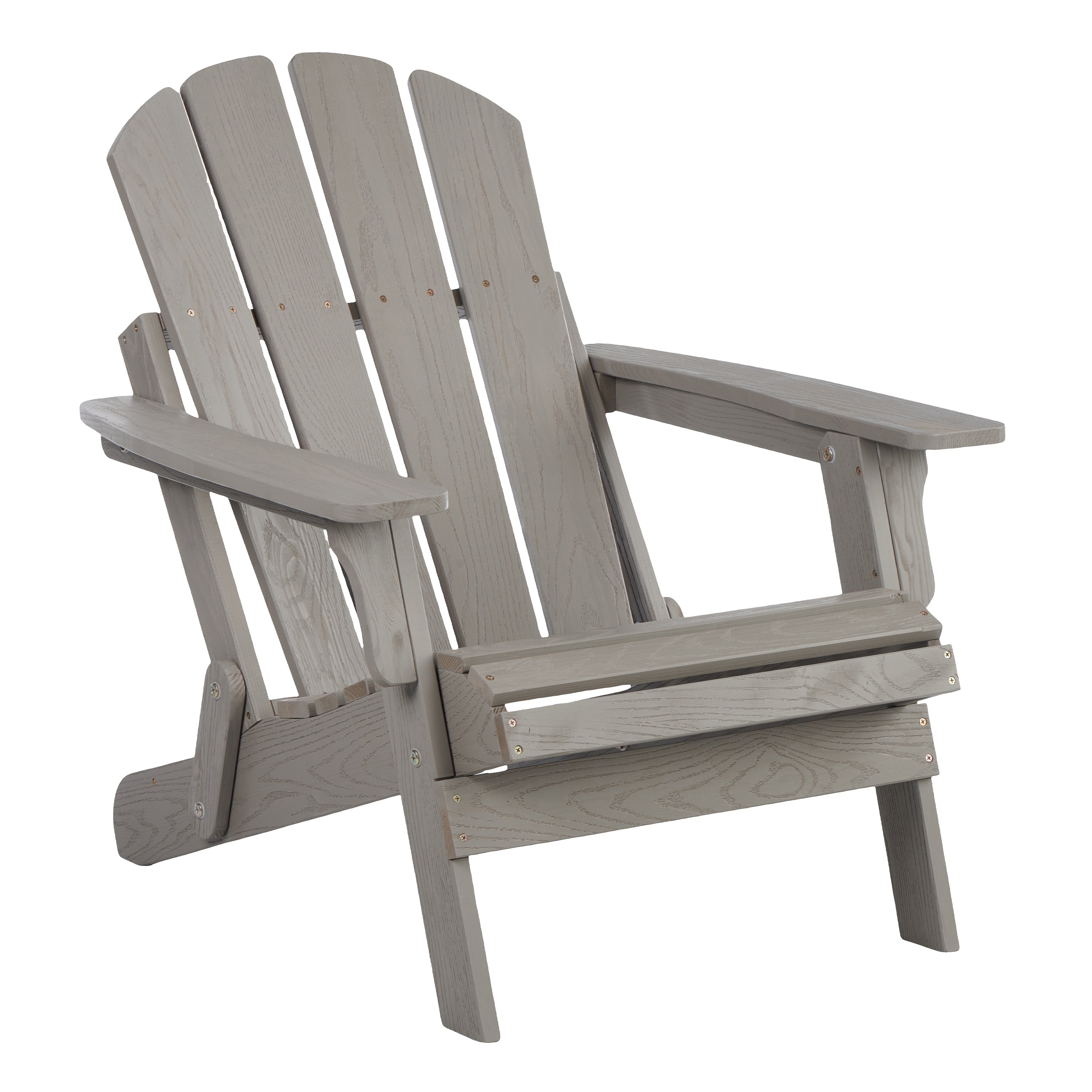 Oversize Embossed Wooden Outdoor Folding Adirondack Chair With Pre Assembled Backrest Seatboard For Garden Pool Deck Firepit