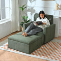 Oversized Chair W Storage Ottoman Wide Accent Armchair Chair Modern Lounge Chair Upholstered Mid Century Reading Chair