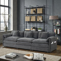 Oversized Deep Seat Sectional Sofa Modern Chenille Cloud Couch 3 Seater Modular Sofa With Pillows