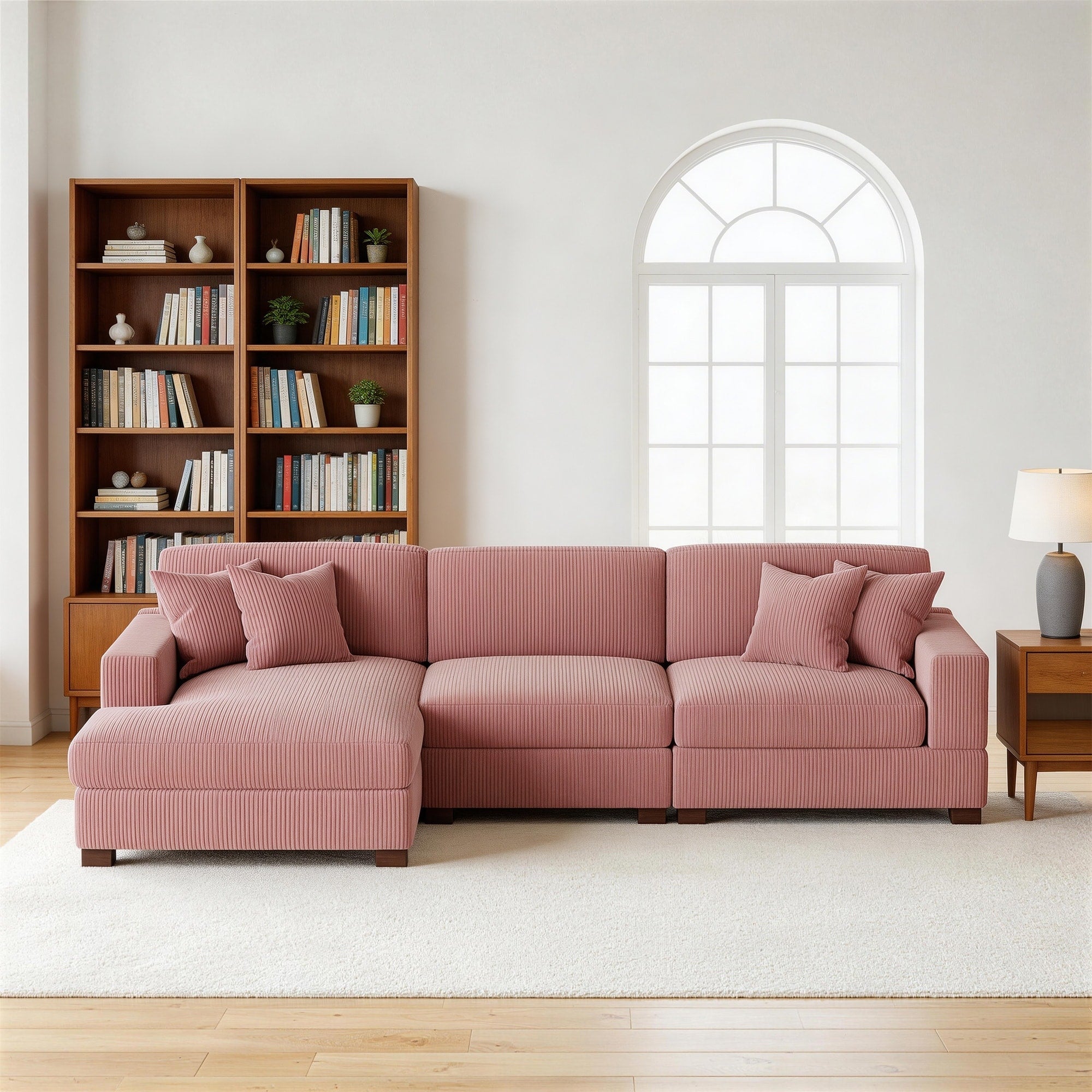Oversized L Shaped Modular Sectional Sofa With Chaise Lounge