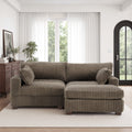 Oversized Plush Modular Sectional Sofa Couch With Ottoman