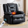 Oversized Rocker Recliner Chair With Massage Heat And 360 Swivel