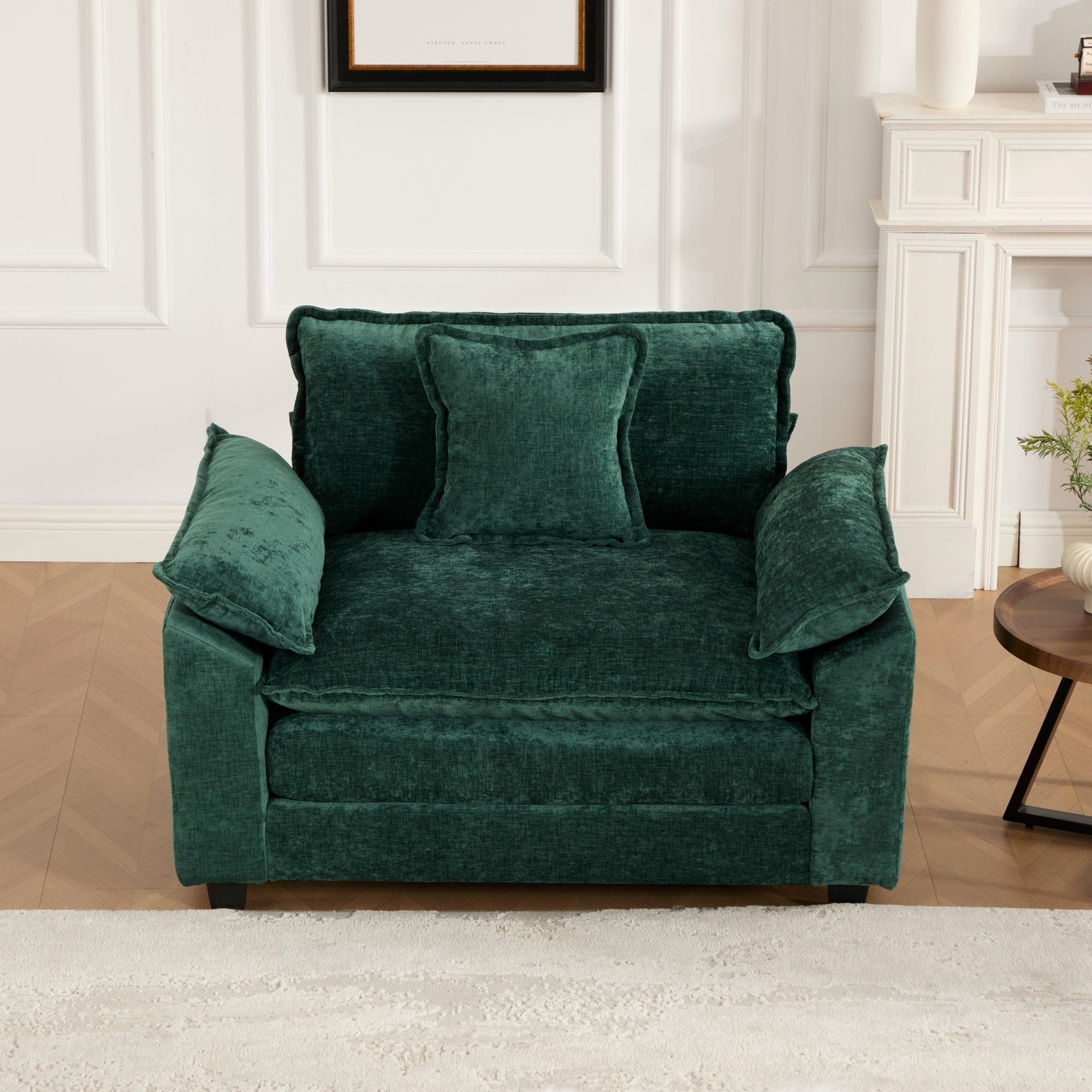 Oversized Single Sofa Chair Chenille Accent Chair Cloud Couch Lounge Chair