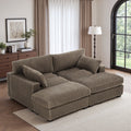 Oversized U Shaped Plush Modular Sectional Sofa Set