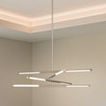Overture 36 Inch 8 Light Polished Nickel 5Cct Led Chandelier L 36 X W 36 X H 7.5 X M H 64.25