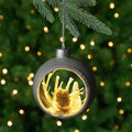 3.75 Silver And White Round Cutout Owl Christmas Ornament