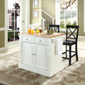 Oxford Kitchen Island W X Back Stools 47.75 W X 23 D X 35.75 H