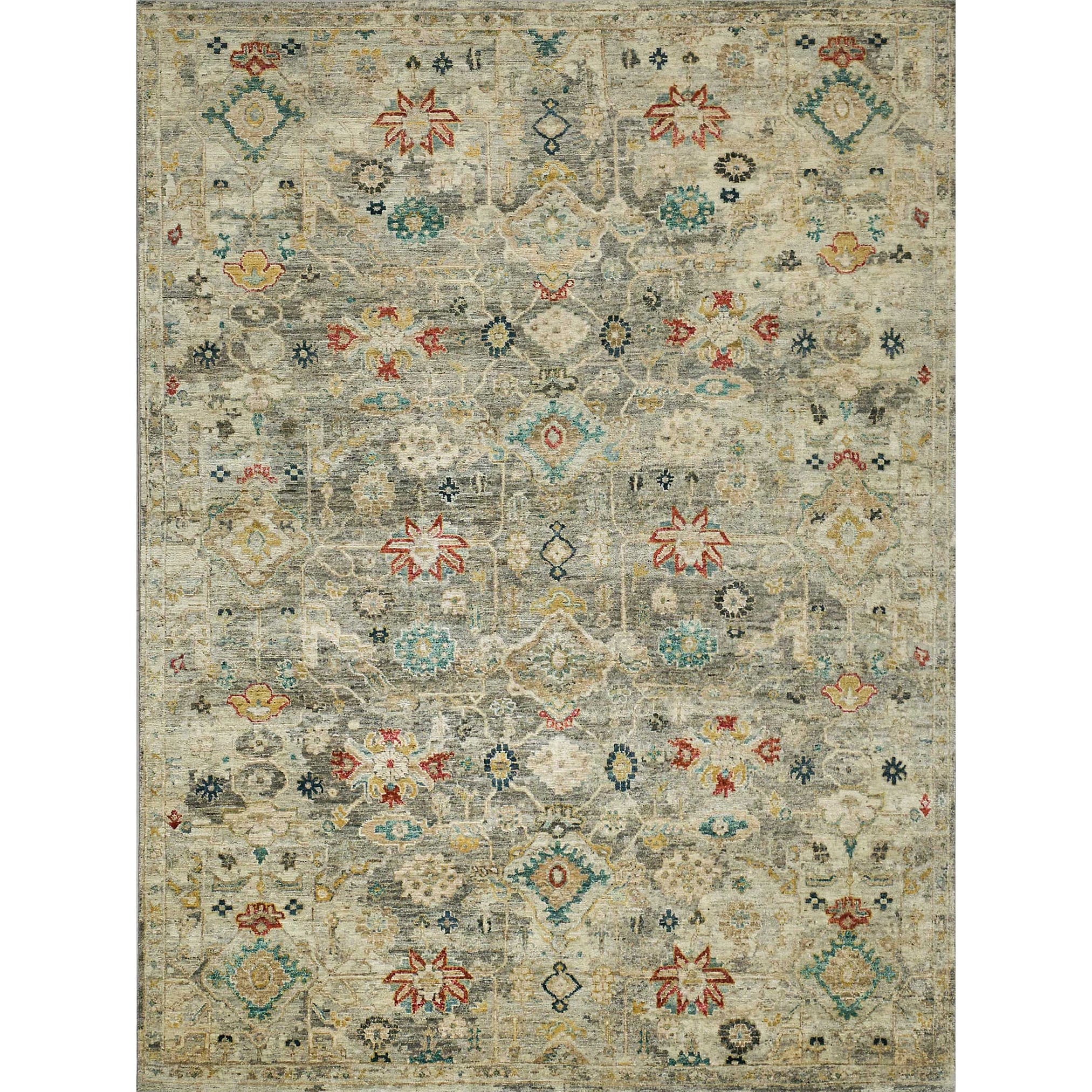 Oxford Hand Knotted Ghazni Wool Gray Area Rug