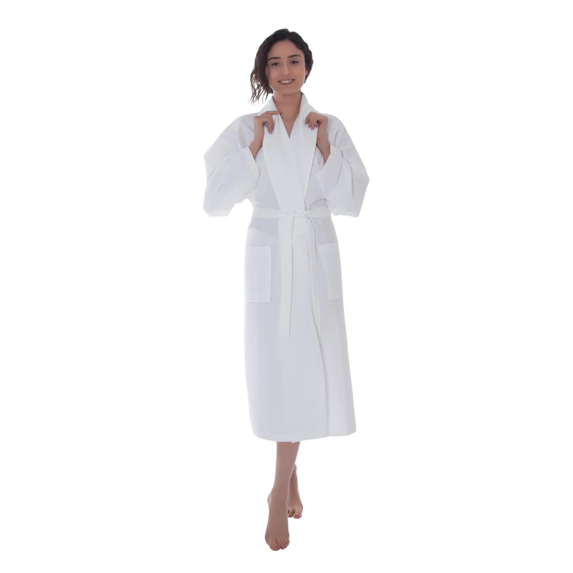 Ozan Premium Home Waffle Collection 100 Turkish Cotton Unisex Bathrobes