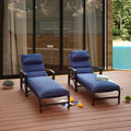 Patio Festival Outdoor 2 Piece Chaise Lounger Set With Cushions