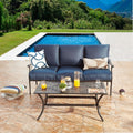 Patio Festival Outdoor 3 Seater Sofa With Coffee Table Set