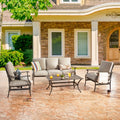 Patio Festival Outdoor 4 Piece Sofa Seating Group With Cushions