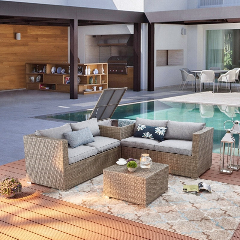 Patio Festival Hermosa 4 Piece Sofa Set