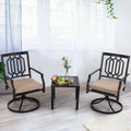 Phi Villa Metal Outdoor Patio Bistro Furniture Set