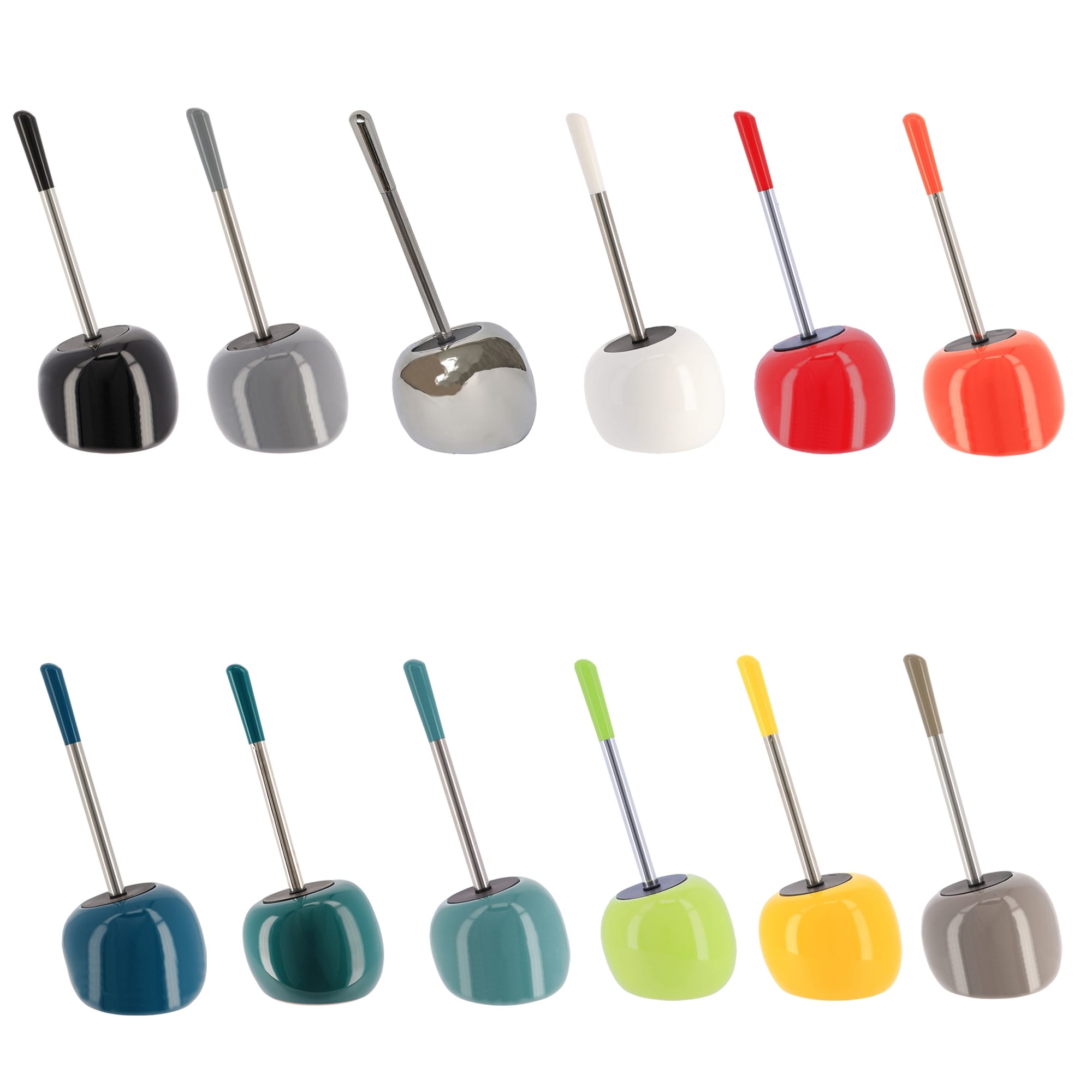Bath Free Standing Toilet Bowl Brush And Holder Pise Black