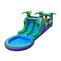 Pop Jump Tropical 28 Obstacle Course With Slide Green 8 X 28 X 9