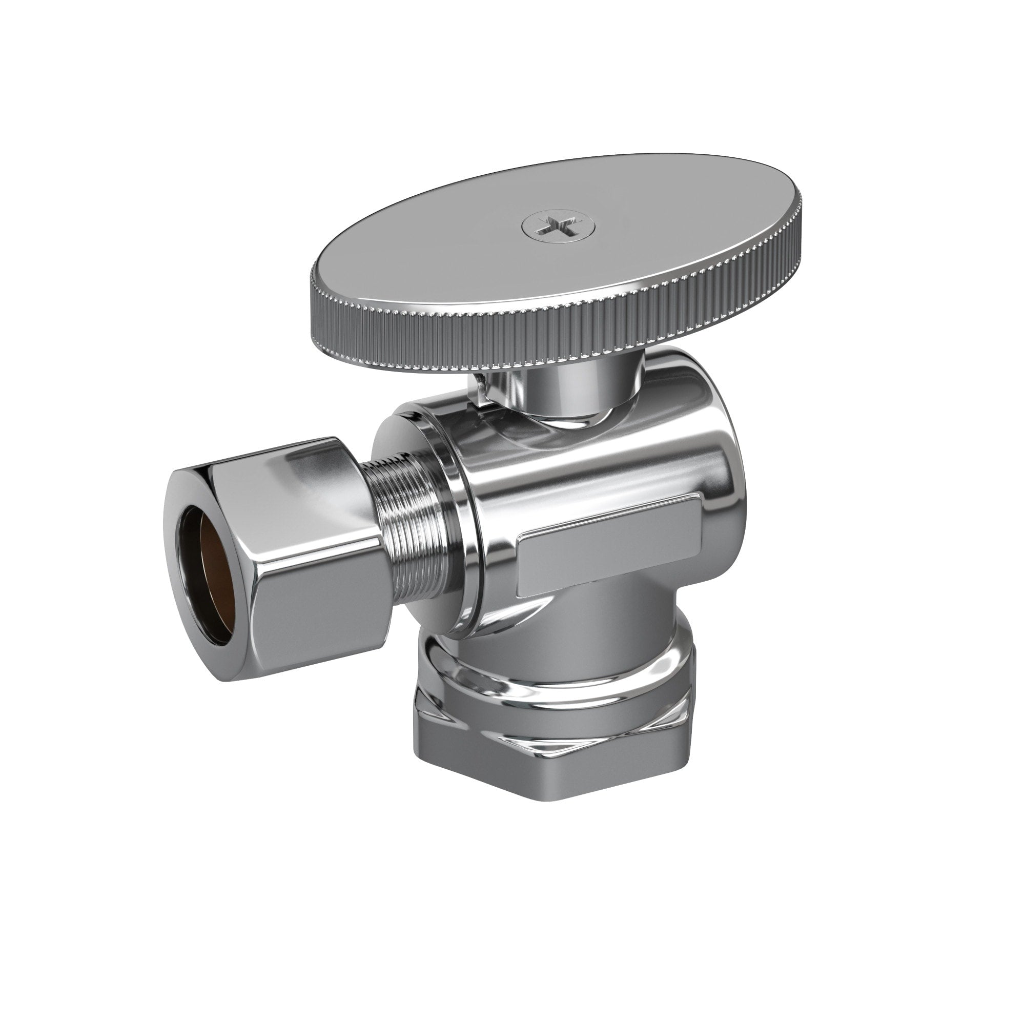 Proflo Pfxqat32C 1 2In X 3 8In Quarter Turn Angle Valve Chrome