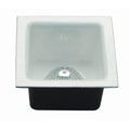 Proflo Pf906M 12In X 12In Enameled Floor Sink With Strainer White