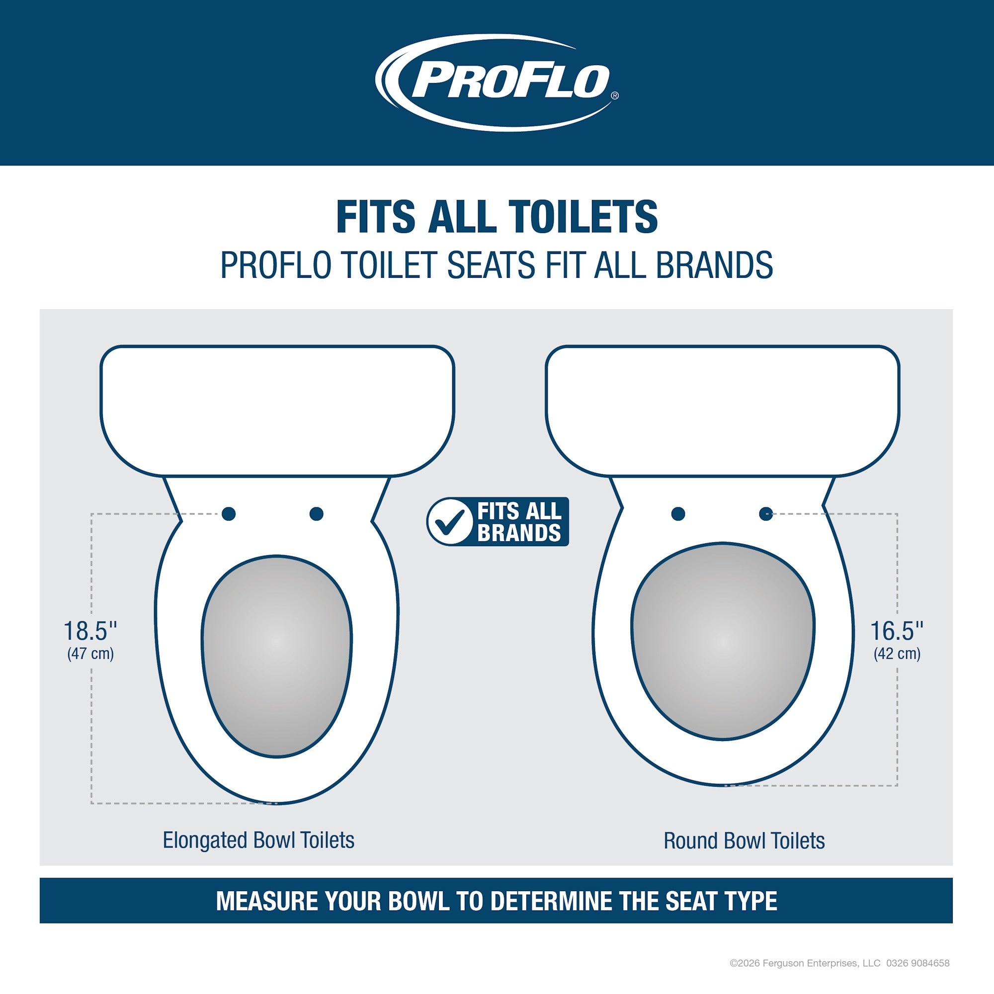 Proflo Pftspn2000 Elongated Closed Front Toilet Seat