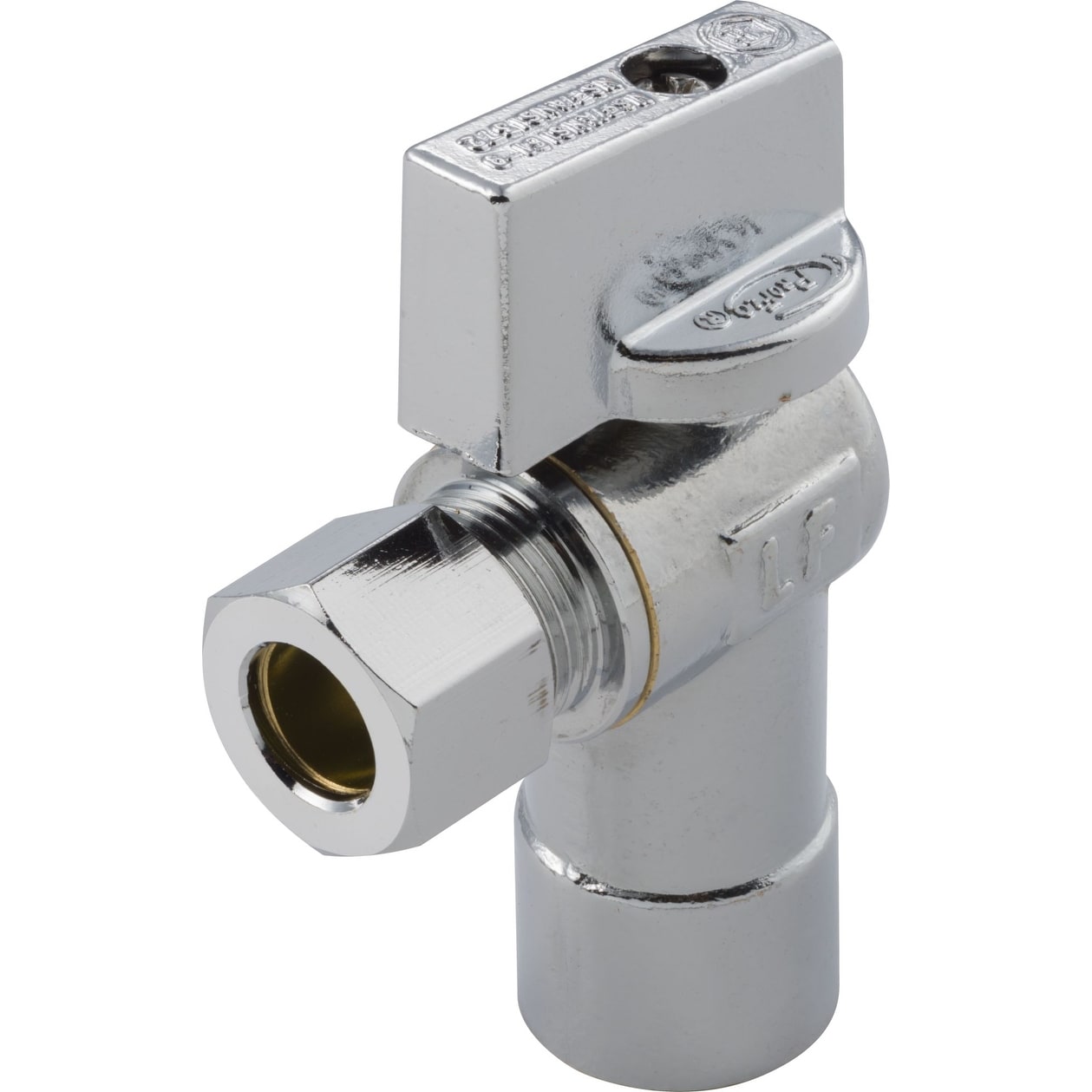 Proflo Pfxqas32C 1 2In X 3 8In Quarter Turn Angle Valve Chrome