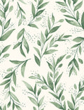 Olive Branch Premium Peel + Stick Wallpaper Swatch, Green