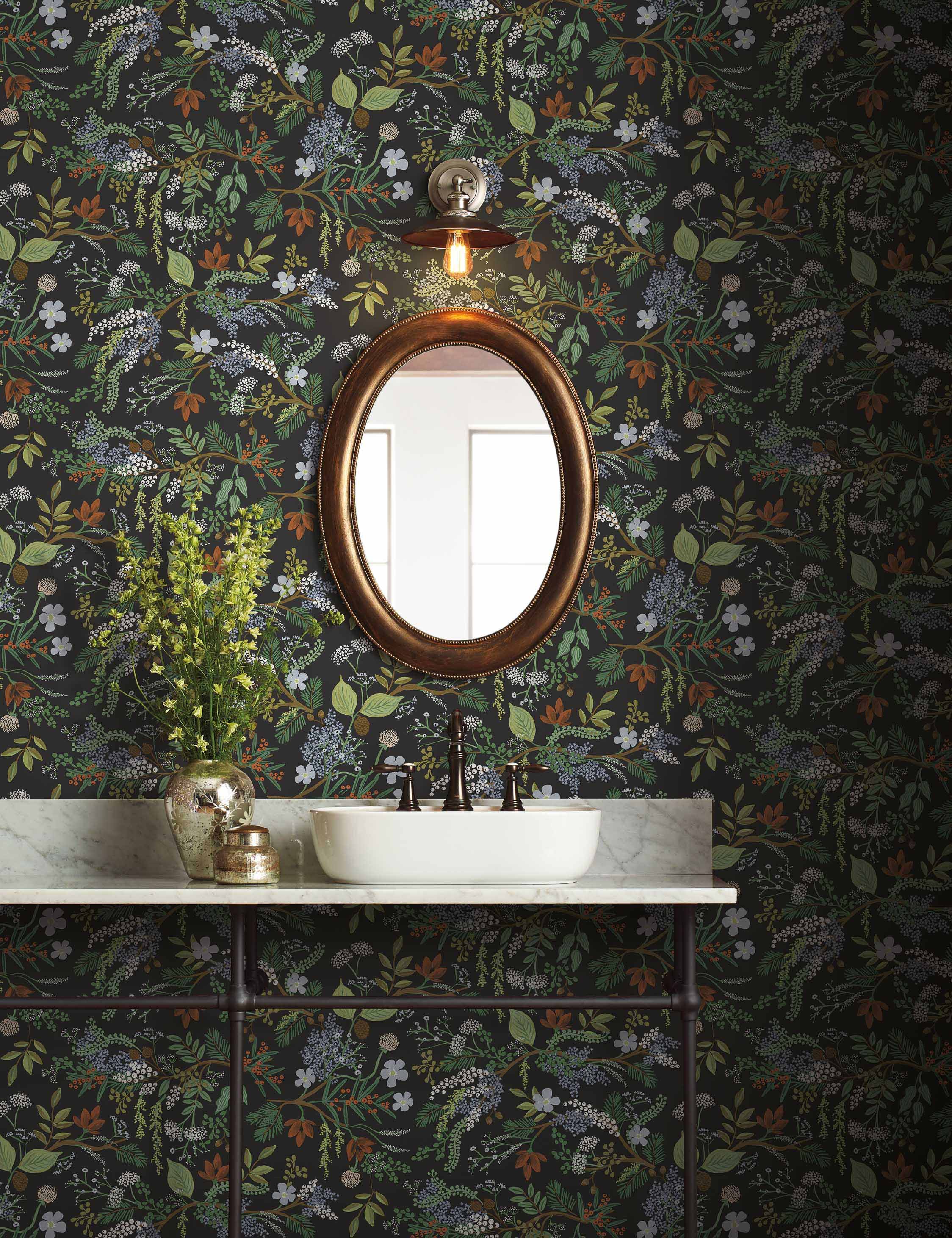 Juniper Forest Premium Peel + Stick Wallpaper by Rifle Paper Co.