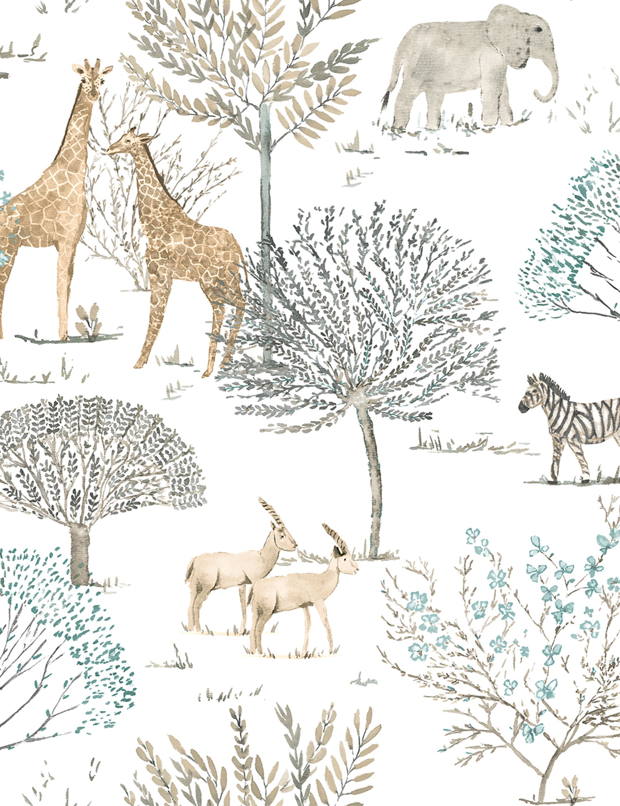 On the Savanna Premium Peel + Stick Wallpaper Swatch, Natural