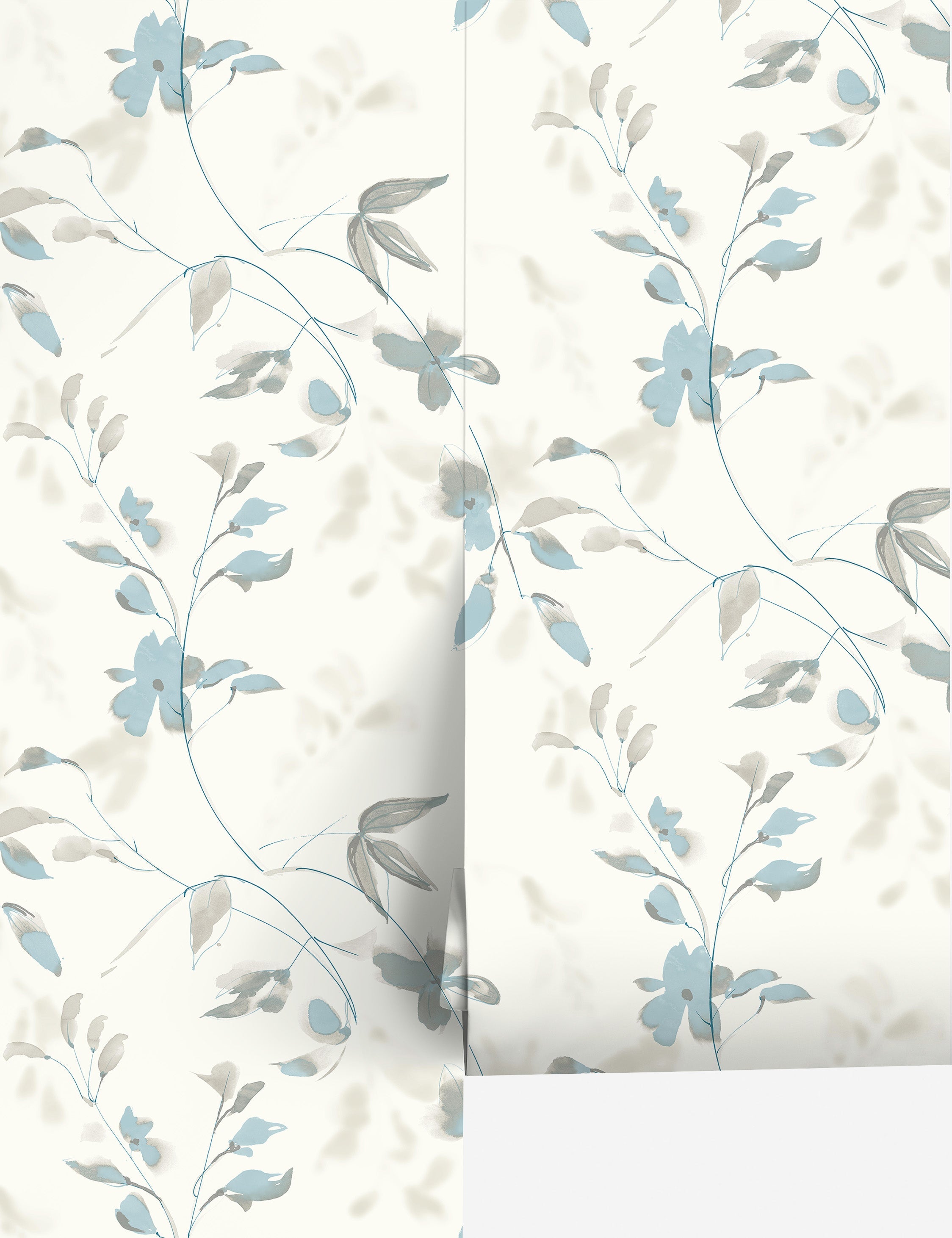 Linden Flower Peel + Stick Wallpaper, Blue