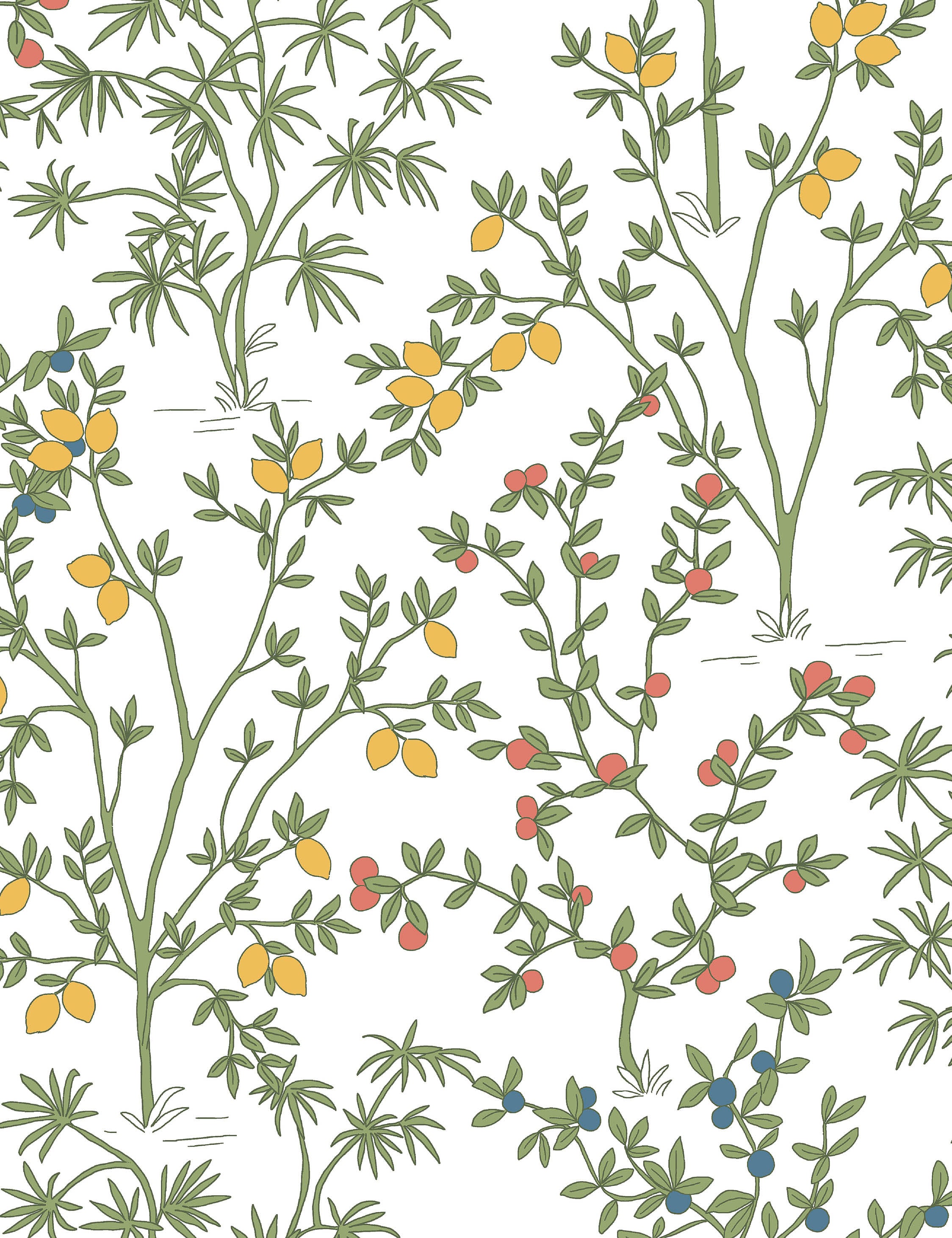 Lemon Grove Peel + Stick Wallpaper by Erin & Ben Co., White