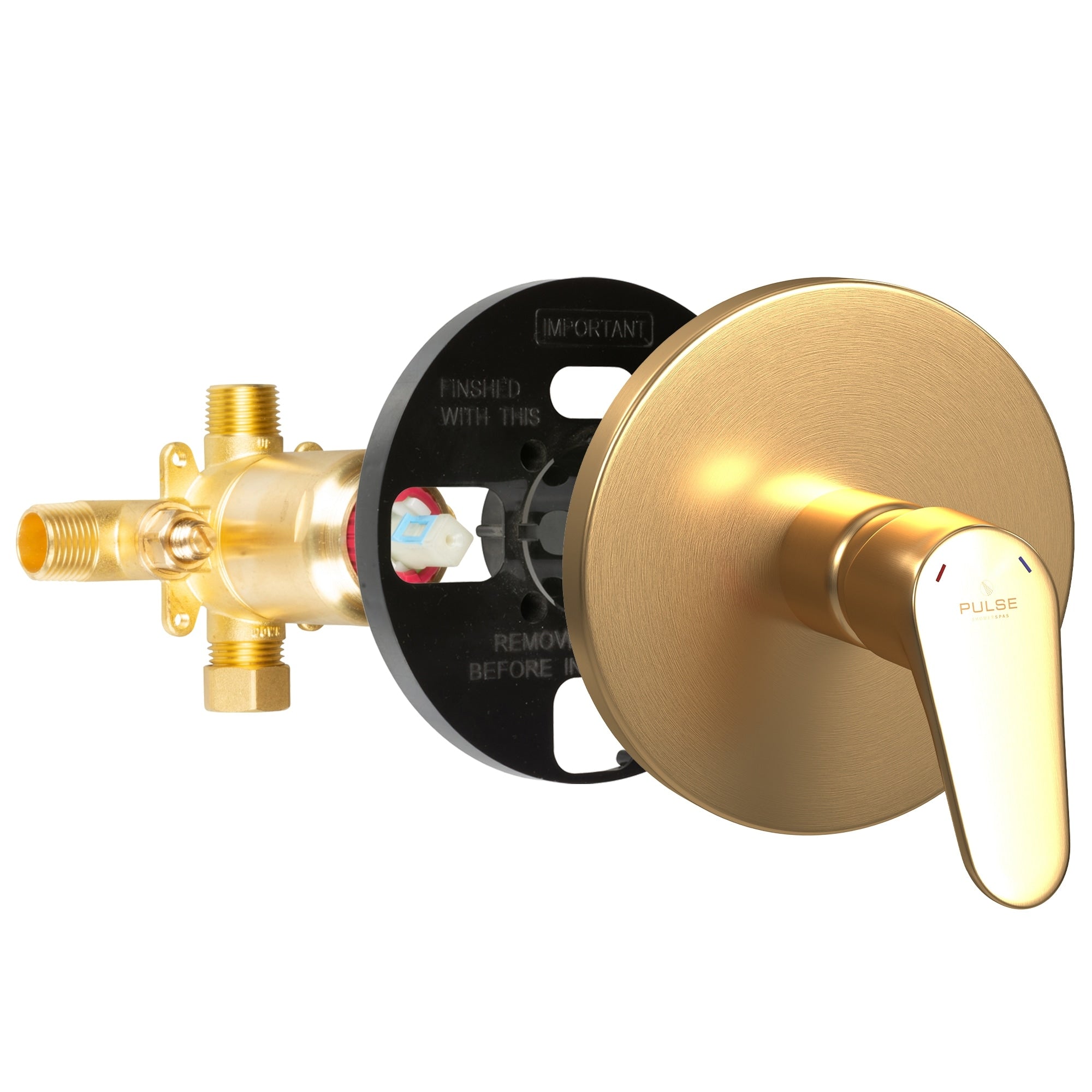 Trutemp Pressure Balance Valve With Brushed Gold Trim Kit