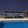 Purple Leaf Adjustable Louvered Pergola Full Aluminum Rainproof Roof For Vehicle Parking Poolside Backyard