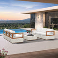 Purple Leaf Glfsf White Open End Sofa Outdoor Couch For Yard Porch Deck Patio Conversation Sets