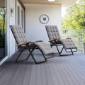 Purple Leaf Oversized Zero Gravity Reclining Chaise Lounge Folding Patio Chair For Lawn Camping Beach Pool