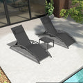 Purple Leaf Patio Chaise Lounge Set Outdoor Beach Pool Sunbathing Lawn Lounger Recliner Chair