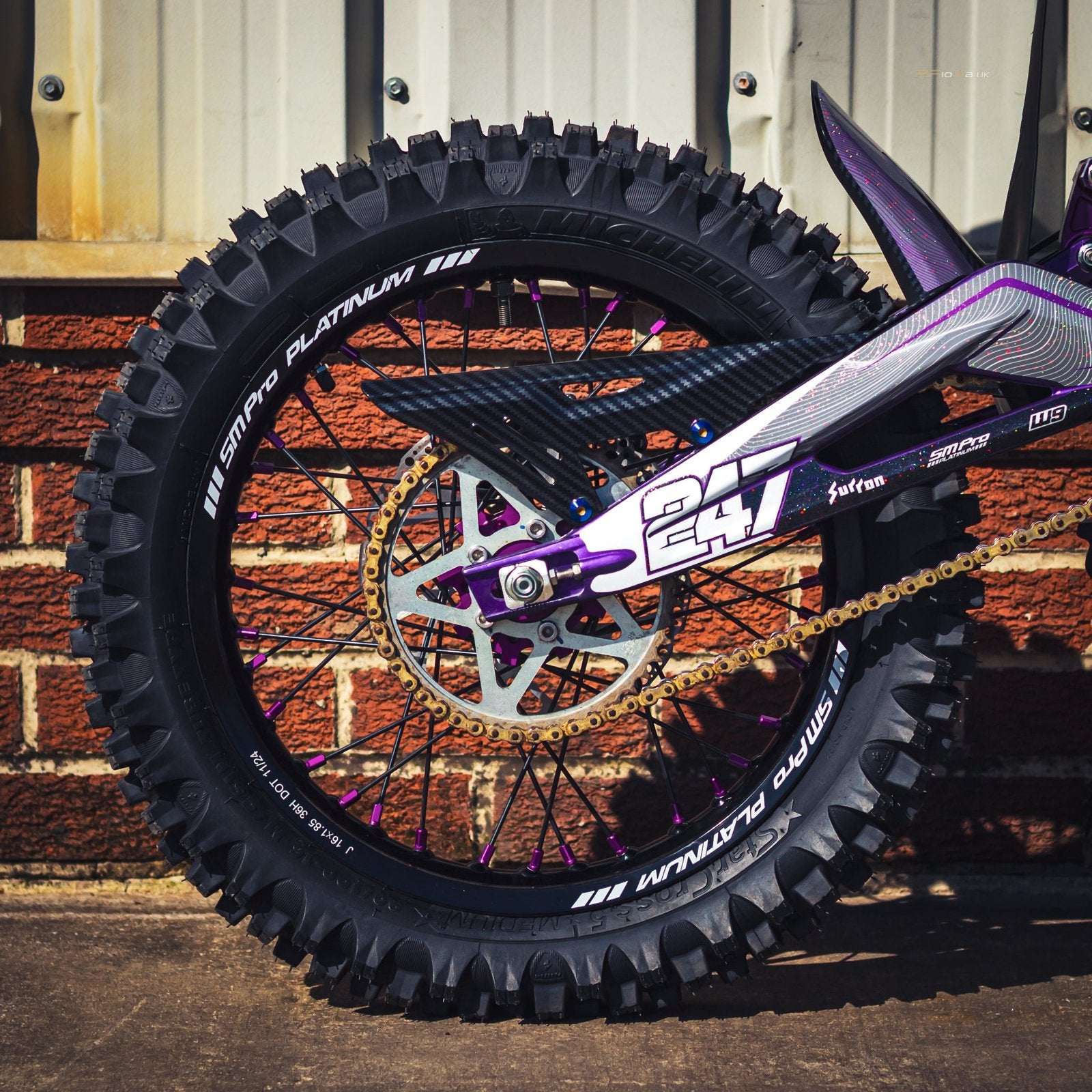 SM PRO TALARIA WHEEL SET 19/16″ BLACK/PURPLE COMBO