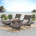 Pacific Outdoor 3 Piece Wicker Armed Chaise Lounge Set By Christopher Knight Home