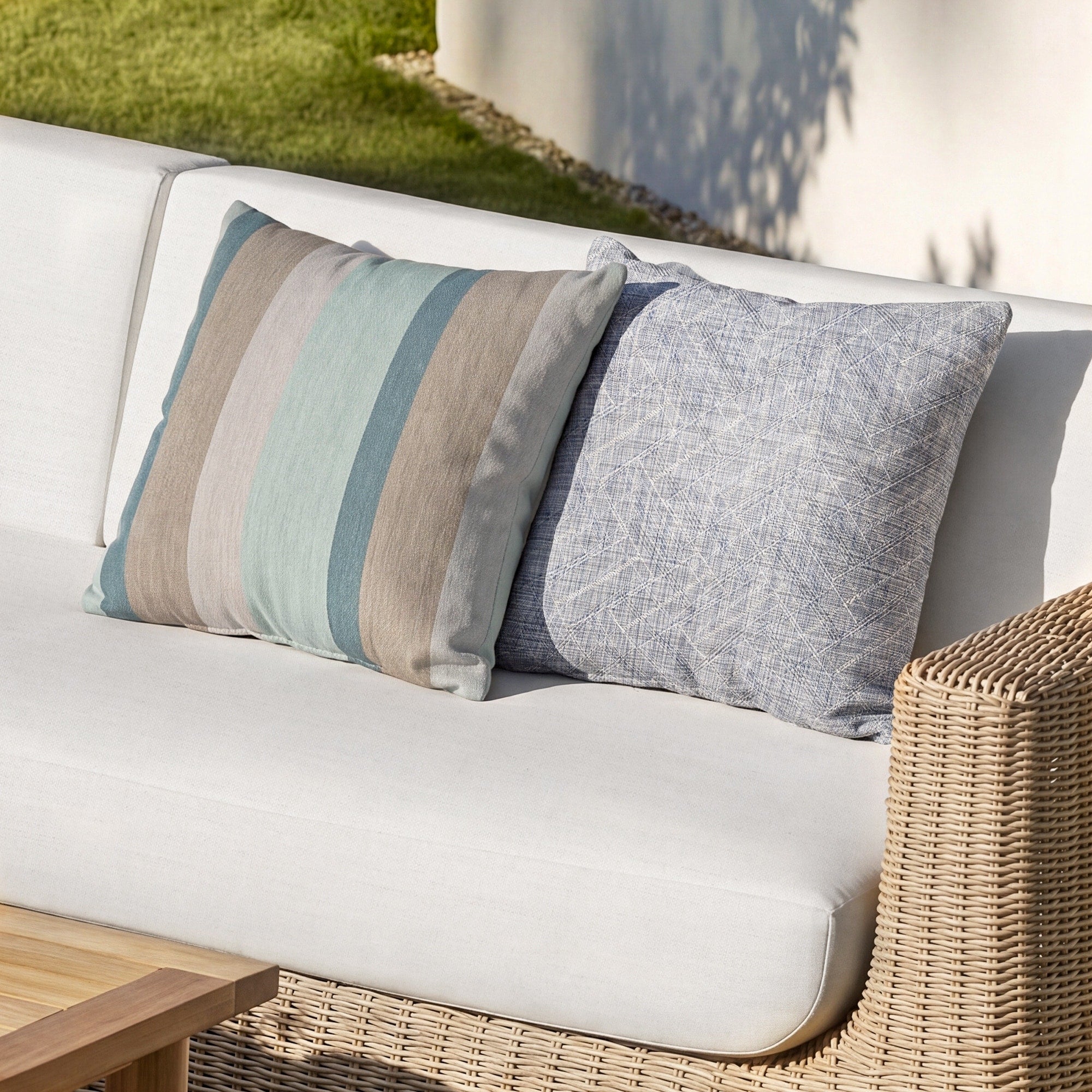 Pack Of 2 Olefin Fabric Indoor Outdoor Throw Pillow 16 W X 16 L Square Throw Pillows Inserts With Covers Set Of 2 .